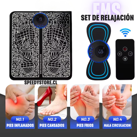 ALFOMBRA MASAJEADORA ELÉCTRICA PARA PIES RELAXING®+MINI MASAJEADOR RELAXING®
